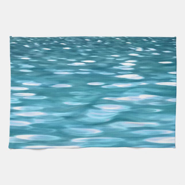 Teal shimmer tea towel (Horizontal)