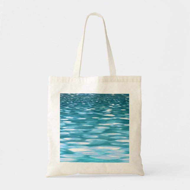 Teal shimmer tote bag (Front)