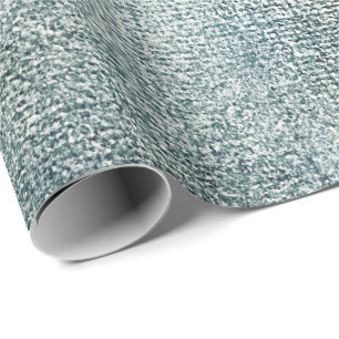 Teal Silver Graphite Blue Metall Brush Makeup Vip Wrapping Paper