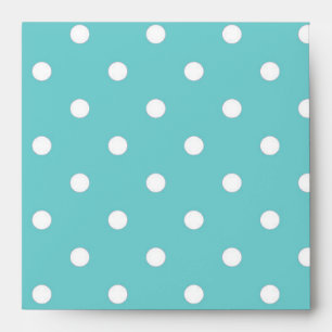 Teal Sky Polka Dot Envelope