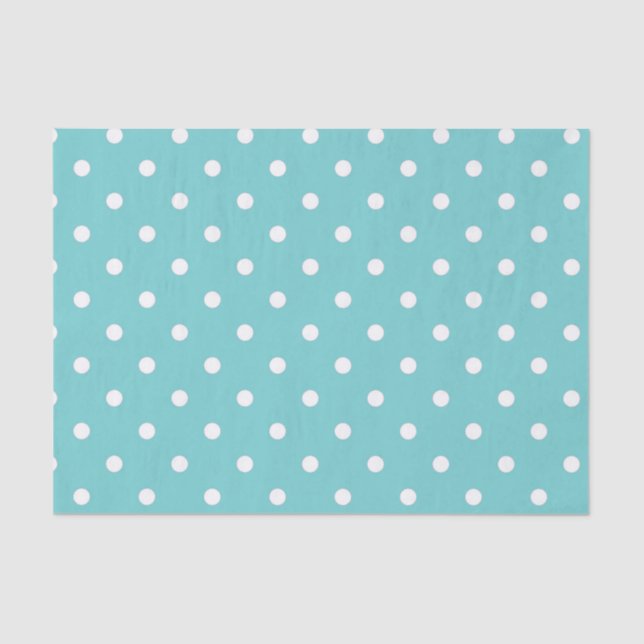 Teal Sky Polka Dot Tissue Paper (Front)