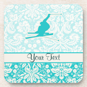 Teal Snow Skiing Coaster