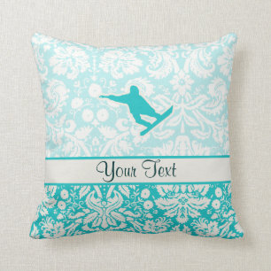 Teal Snowboarding Cushion