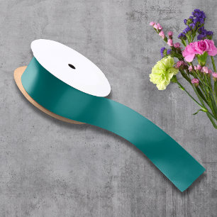 Teal Solid Colour   Classic   Elegant Satin Ribbon