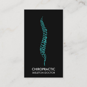 Teal Spine vertebrae orthopaedic chropractic Business Card