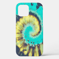 Teal Spiral Abstract. Tye Dye Shirt Circle. Grunge