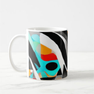 Teal Splash Abstract Waves Coffee Mug