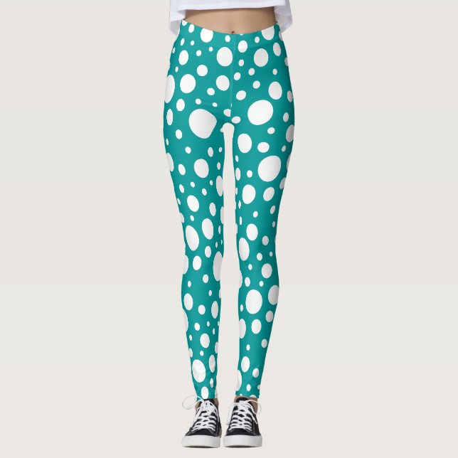 Teal Spots Leggings (Front)