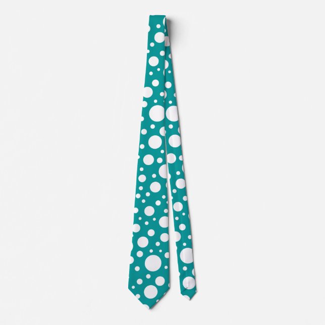 Teal Spots Tie (Front)