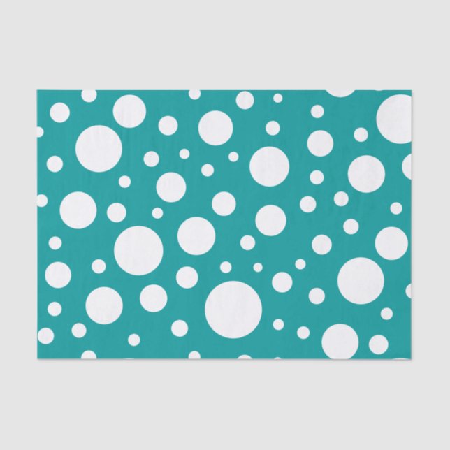 Teal Spots Tissue Paper (Front)