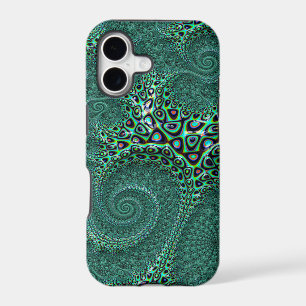 Teal Spotted Octopus  Fine Fractal Art