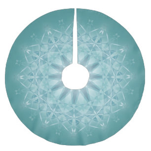 Teal Star    Mandala Brushed Polyester Tree Skirt