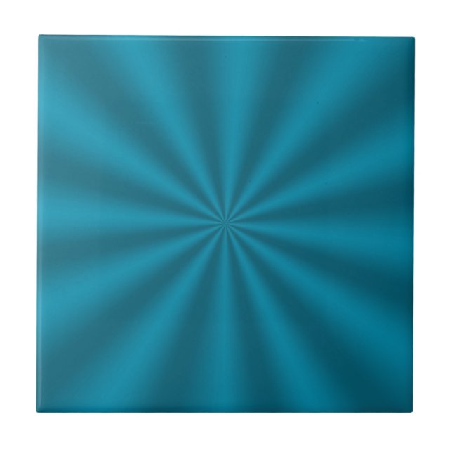 Teal Starburst Ceramic Tile (Front)