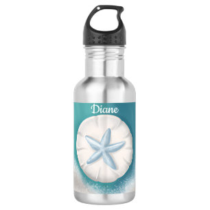 Teal Starfish Personalised Beachy  532 Ml Water Bottle
