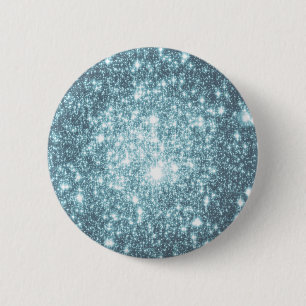 Teal Stars 6 Cm Round Badge