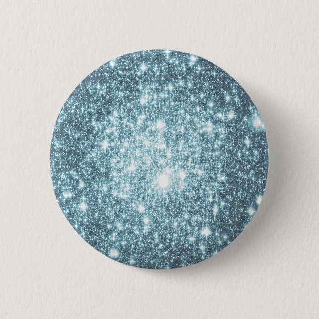 Teal Stars 6 Cm Round Badge (Front)