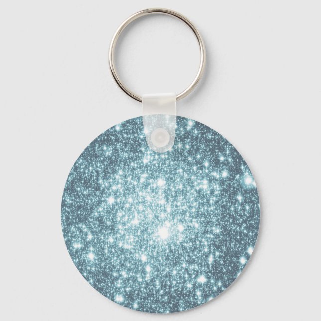 Teal Stars Key Ring (Front)