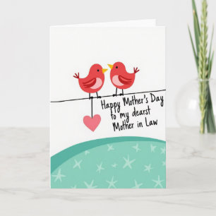 Teal Stars Loving Mothers Day Card