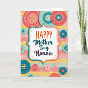 Teal Stripes Mothers Day Card