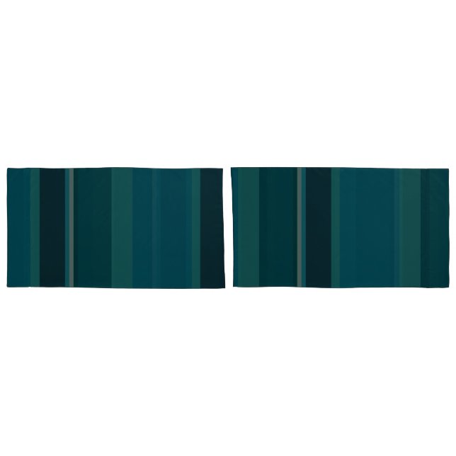 Teal Stripes Pillowcase (Back-Set)