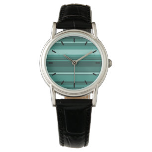 Teal stripes watch