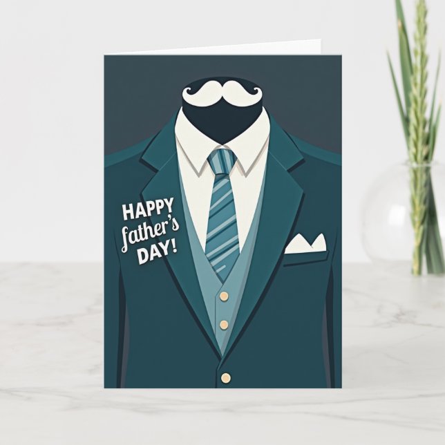 Teal Suit Fathers Day Card (Front)