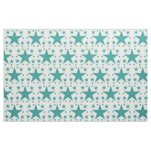 Teal Superstar Collection Pattern Fabric