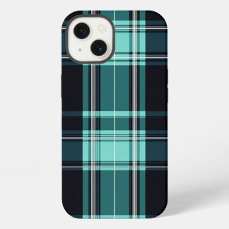 Teal Tartan Chic iPhone 13 Case