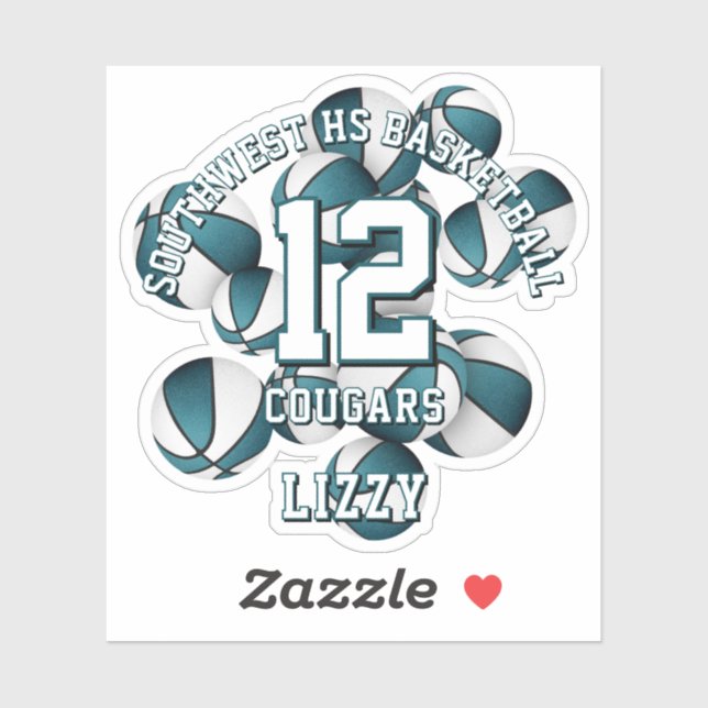 teal team colours basketballs cluster team name (Sheet)