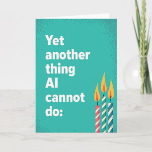 Teal Tech Birthday Card