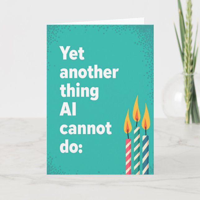 Teal Tech Birthday Card (Front)