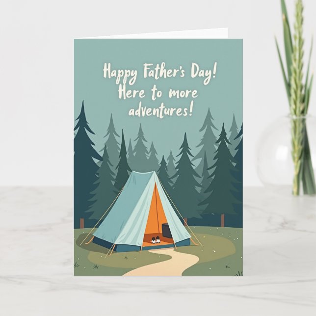 Teal Tent Fathers Day Card (Front)