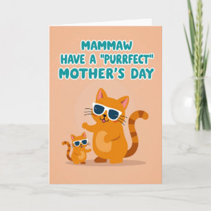 Teal Text Mothers Day Card