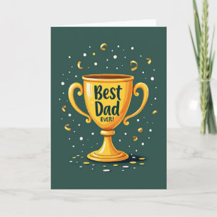 Teal Textured Best Dad Ever Card