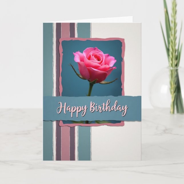 Teal Textured Birthday Card (Front)