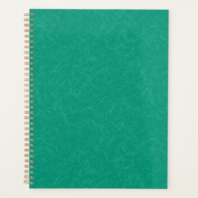 Teal textured surface with subtle swirling pattern planner (Front)