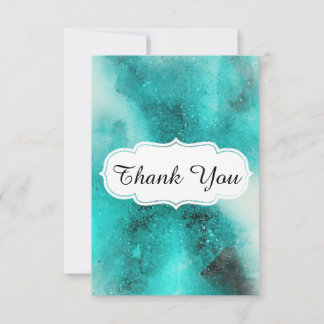 Teal Thank You Card