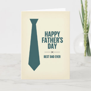 Teal Tie Fathers Day Card