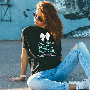 Teal Tiffany Theme Pregnancy Expecting Baby Shower T-Shirt