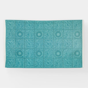 Teal Tile Pattern (by William Morris) Banner