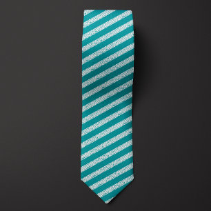 Teal Tire Tread Striped Tie