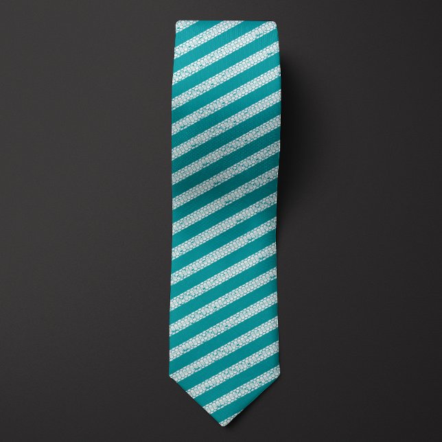Teal Tire Tread Striped Tie (Creator Uploaded)