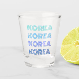 Teal to Blue Korea Soju Shot Glass