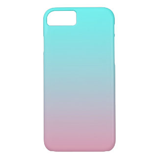 Teal to Pink Simple Gradient Blended Background iPhone 8/7 Case