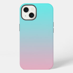 Teal to Pink Simple Gradient Blended Background iPhone 13 Case