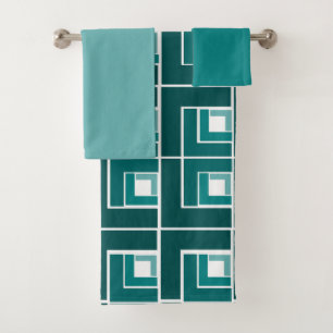Teal Topsy Turvy Bath Towel Set