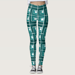 Teal Topsy Turvy  Leggings