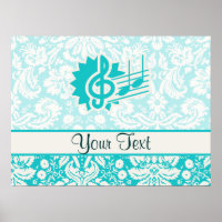 Teal Treble Clef