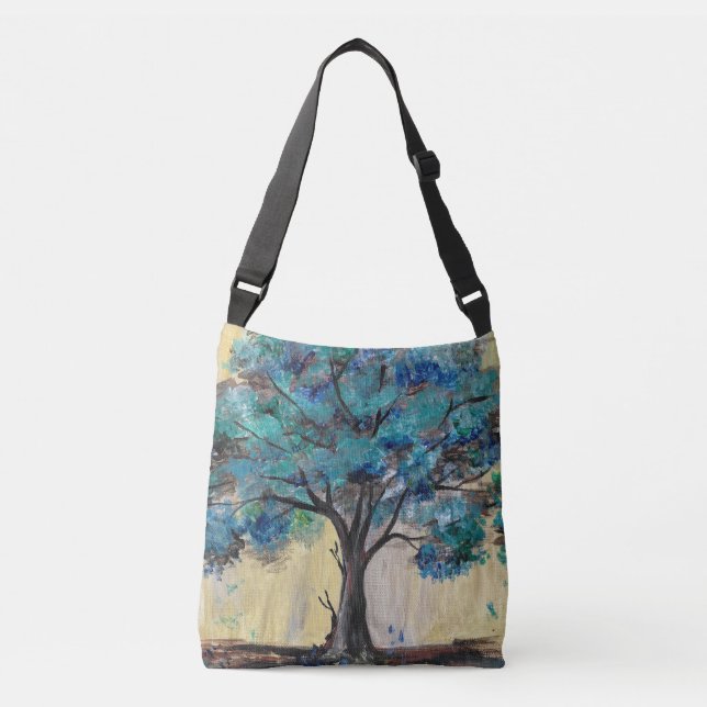 Teal Tree Crossbody Bag (Front)