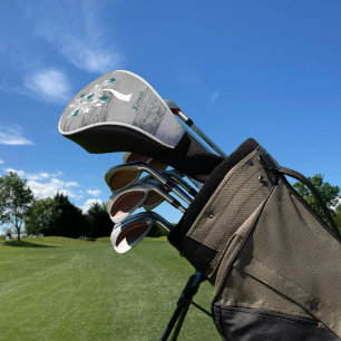 Teal Tree of Hearts Personalised Golf Head Cover